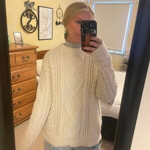 Cozy Cream Cable Knit Sweater